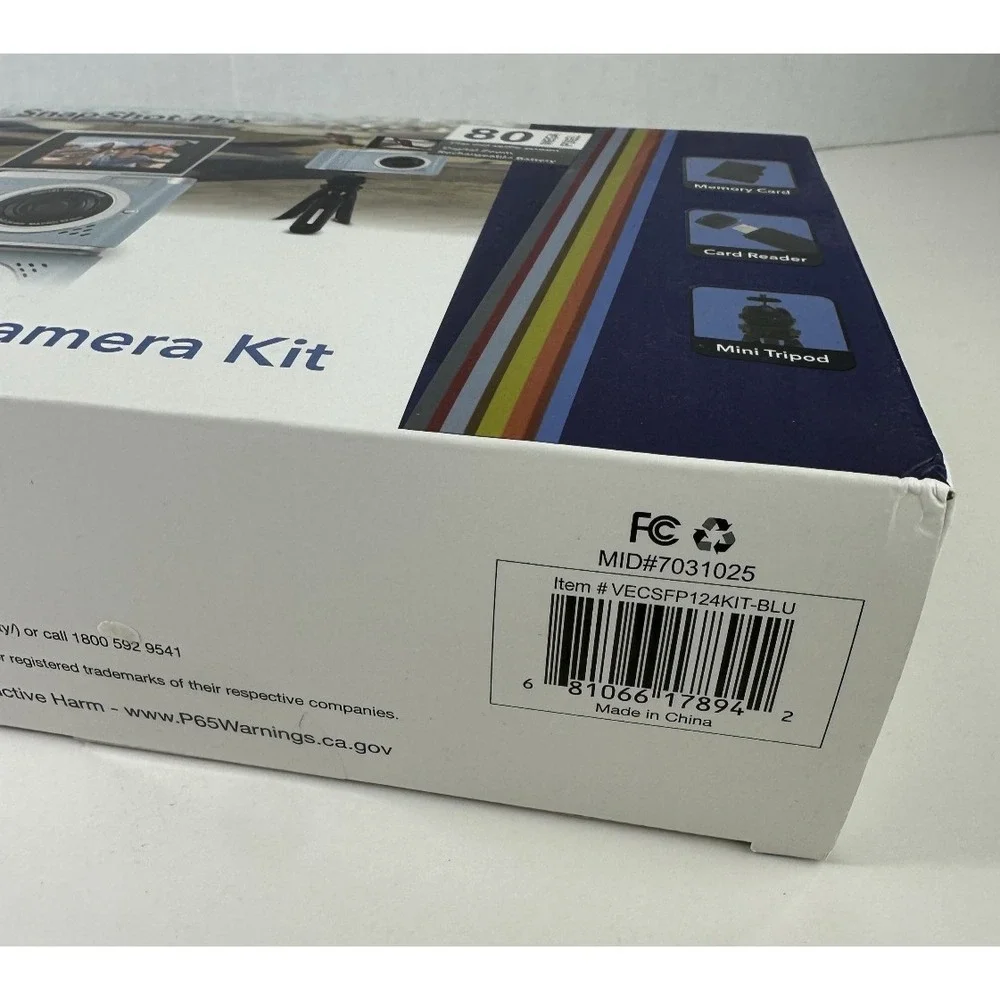 New! Blue Vivitar Snapshot Pro 4K Digital Camera Kit Video W/ Flip Out Screen